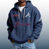 Braves Est 1871 Quarter Zip Waffle Hoodie