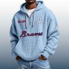 Braves Est 1871 Quarter Zip Waffle Hoodie 4