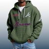Braves Est 1871 Quarter Zip Waffle Hoodie 5