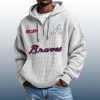 Braves Est 1871 Quarter Zip Waffle Hoodie 8