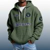 Brewers Est 1969 Quarter Zip Waffle Hoodie 4