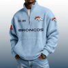 Broncos Est 1959 Stand Collar Half Zip Waffle Sweatshirt 3
