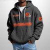 Browns Est 1944 Half Zip Waffle Hoodie1