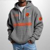 Browns Est 1944 Half Zip Waffle Hoodie2