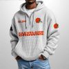 Browns Est 1944 Half Zip Waffle Hoodie4