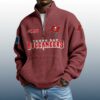 Buccaneers Est 1974 Stand Collar Half Zip Waffle Sweatshirt