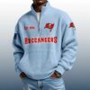 Buccaneers Est 1974 Stand Collar Half Zip Waffle Sweatshirt 3