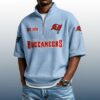 Buccaneers Est 1974 Waffle Stand Collar Half Zip Polo Shirt 3