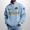 Buffaloes Est 1890 Waffle Stand Collar Half Zip Sweatshirt 2