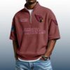 Cardinals Est 1898 Waffle Stand Collar Half Zip Polo Shirt