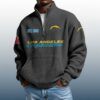 Chargers Est 1959 Stand Collar Half Zip Waffle Sweatshirt 2