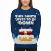 Cheeky Santa Loves To Go Down Ugly Christmas Sweater 3