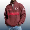 Chiefs Est 1959 Stand Collar Half Zip Waffle Sweatshirt