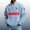 Chiefs Est 1959 Stand Collar Half Zip Waffle Sweatshirt 3