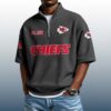 Chiefs Est 1959 Waffle Stand Collar Half Zip Polo Shirt 2
