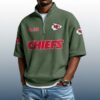 Chiefs Est 1959 Waffle Stand Collar Half Zip Polo Shirt 4