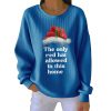 Christmas The Only Red Hat Allowed In This Home Print Pit Striped Sweatshirt 5