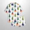 Colourful Holiday Merry Christmas Tree Satin Pajama Set 2
