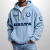 Colts Est 1953 Half Zip Waffle Hoodie2