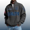 Colts Est 1953 Stand Collar Half Zip Waffle Sweatshirt 2