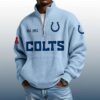 Colts Est 1953 Stand Collar Half Zip Waffle Sweatshirt 3