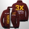 Commanders Est 1932 3X Champions Winter Warm Quilted Jacket