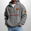 Commanders Est 1932 Half Zip Waffle Hoodie3
