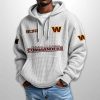 Commanders Est 1932 Half Zip Waffle Hoodie5
