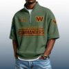 Commanders Est 1932 Waffle Stand Collar Half Zip Polo Shirt 4
