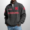 Cornhuskers Est 1890 Waffle Stand Collar Half Zip Sweatshirt 2