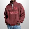 Cougars Est 1946 Waffle Stand Collar Half Zip Sweatshirt