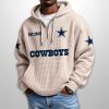 Cowboys Est 1960 Half Zip Waffle Hoodie4