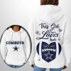 Cowboys This Girl Loves Hers Waffle Hoodie 2