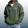 Cubs Est 1876 Quarter Zip Waffle Hoodie 4
