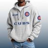 Cubs Est 1876 Quarter Zip Waffle Hoodie 8