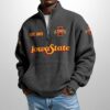 Cyclones Est 1892 Waffle Stand Collar Half Zip Sweatshirt