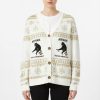 Decadent Smoking Cat Ugly Christmas Cardigan