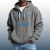 Dodgers Est 1883 Quarter Zip Waffle Hoodie 4
