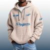 Dodgers Est 1883 Quarter Zip Waffle Hoodie 6