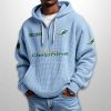 Dolphins Est 1965 Half Zip Waffle Hoodie2
