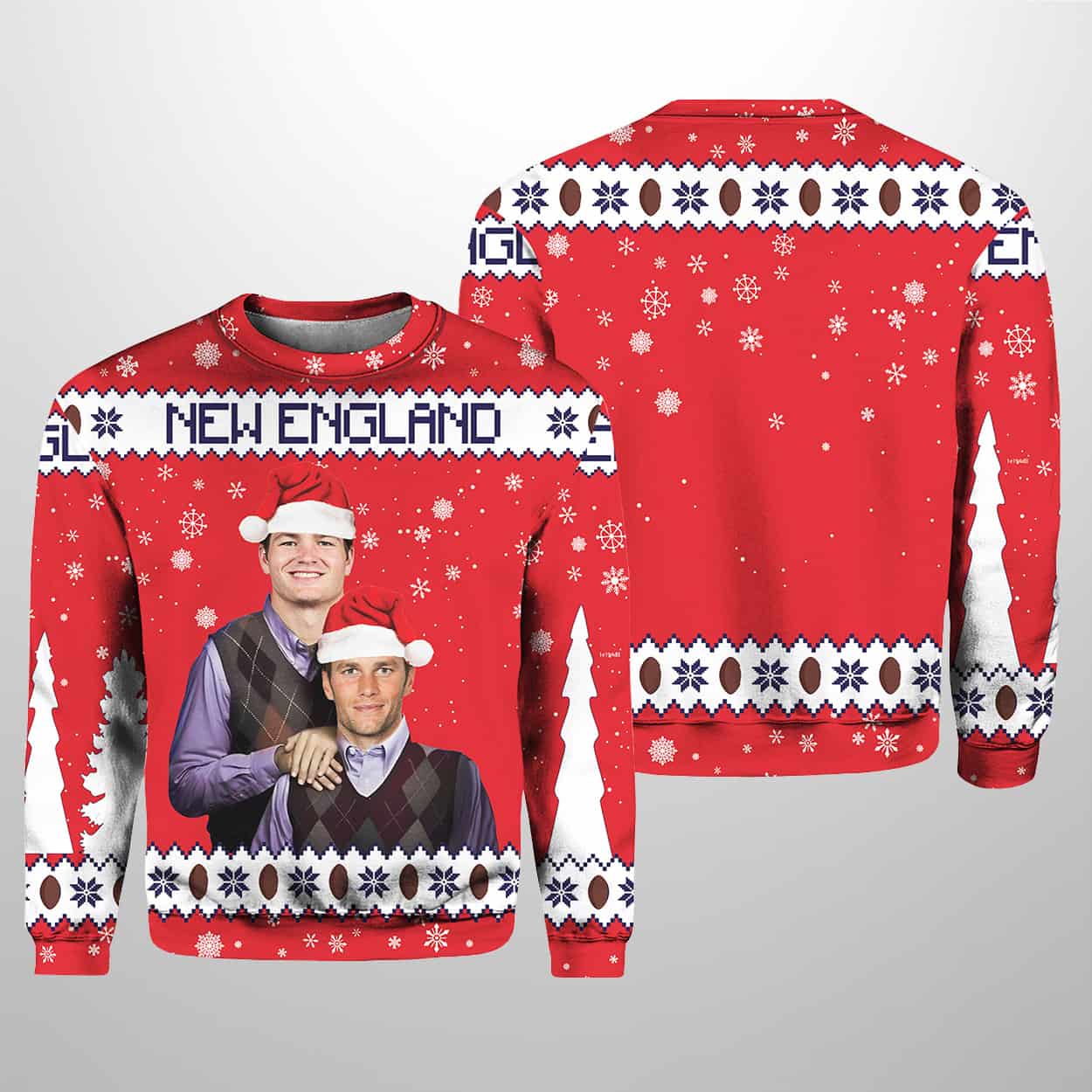 Drake Maye Brady Ugly Christmas Sweater