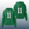 Eagles AJ Brown 11 Waffle Hoodie 2