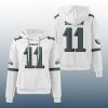 Eagles AJ Brown 11 Waffle Hoodie 4