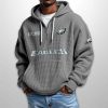 Eagles Est 1933 Half Zip Waffle Hoodie2