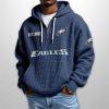 Eagles Est 1933 Half Zip Waffle Hoodie3