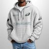 Eagles Est 1933 Half Zip Waffle Hoodie4