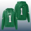 Eagles Jalen Hurts 1 Signature Waffle Hoodie
