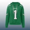 Eagles Jalen Hurts 1 Signature Waffle Hoodie 2