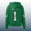 Eagles Jalen Hurts 1 Signature Waffle Hoodie 3
