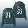 Eagles Saquon Barkley 26 Signature Waffle Hoodie